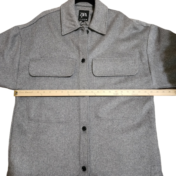 Zara Wool Blend Long Oversized Overshirt Schacket Coat Bloggers Favorite - Picture 14 of 14